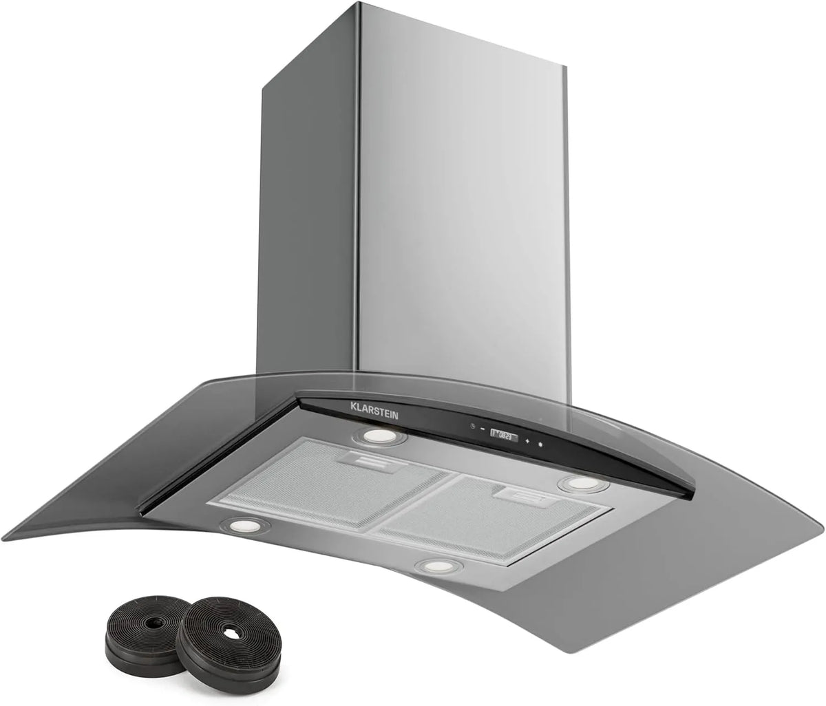 Klarstein Geschirrspüler, 90cm, 600 m3/h, Spülmaschine, Touch-Bedienung, LED-Beleuchtung, leise, Energieeffiziente Wandhauben