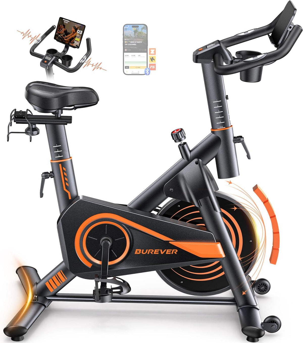 Heimtrainer – magnetischer Widerstand, leiser Betrieb, mit Display, 15KG, 160KG