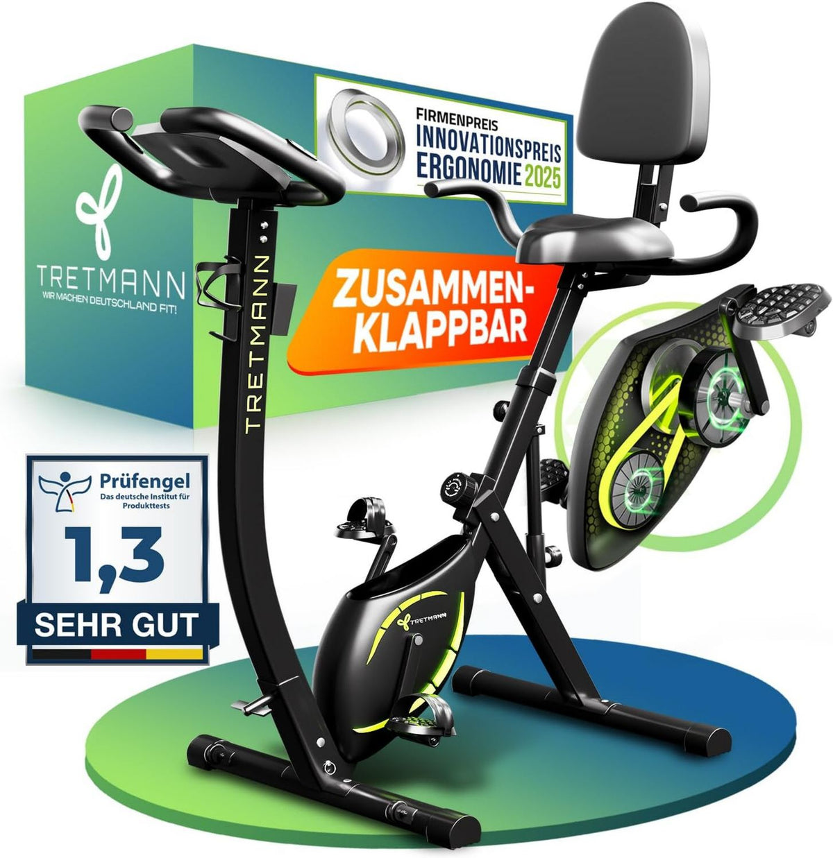 Heimtrainer - klappbar, leiser Betrieb