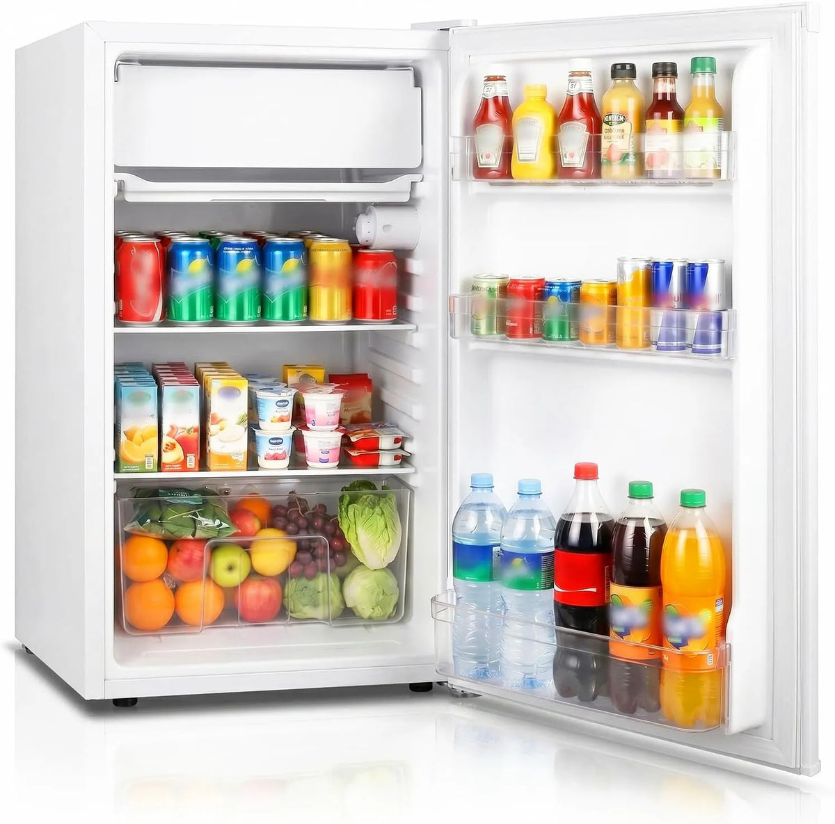 Gefrierschrank, 91 L, Thermostat, Gefrierfach, leise, Tiefkühlschrank, Weiß, Einzeltür kleiner Kühlschrank, Energieeinsparung, Geräuscharm
