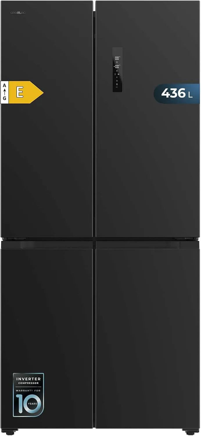 Cecotec Kühlschrank, 564 L, No Frost, Inverter, 183 cm hoch, 91 cm breit, Total NoFrost, 4 Türen, Bolero, CoolMarket, Wasserspender, geringer