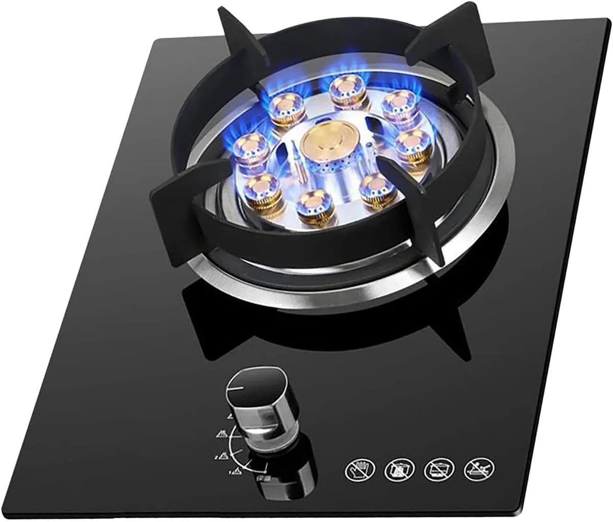 Kochfeld, Einbau, Camping, Schwarz, 9 Feuerbrenner, Size: LPG, Gasherd, Geeignet For Küche Und Wohnmobil, Color: Black