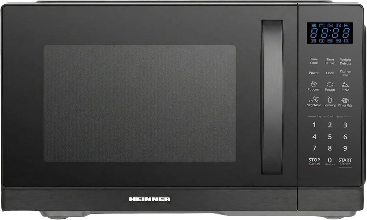 Mikrowelle HMW-MD25DBK, 28, 5 cm, 25 L, 900 W, Timer, freistehend, Kindersicherung, Auftaufunktion, Mikrowellenofen, Schwarz, 11 Leistungsstufen
