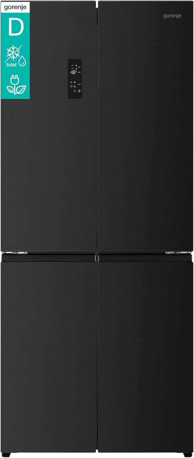 Gorenje 460L, Cross Door, CrispZone mit Feuchteregler, Frischbox mit Multifunktion NRM819D61Bx, 4×190×65 cm, BxHxT: 79, NoFrost, Inverter-Kompressor