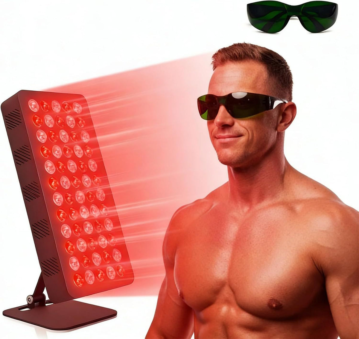 Ventilator: Ganzkörpertraining, mit Timer, LED-Anzeige, für zuhause, 660 nm, 850 nm, rot