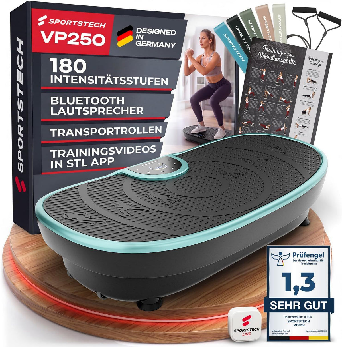Sportstech VP250 Kompressionsstiefel – Ganzkörpertraining, Bluetooth-Konnektivität, leiser Betrieb, für zuhause, 200 W, 180 Stufen