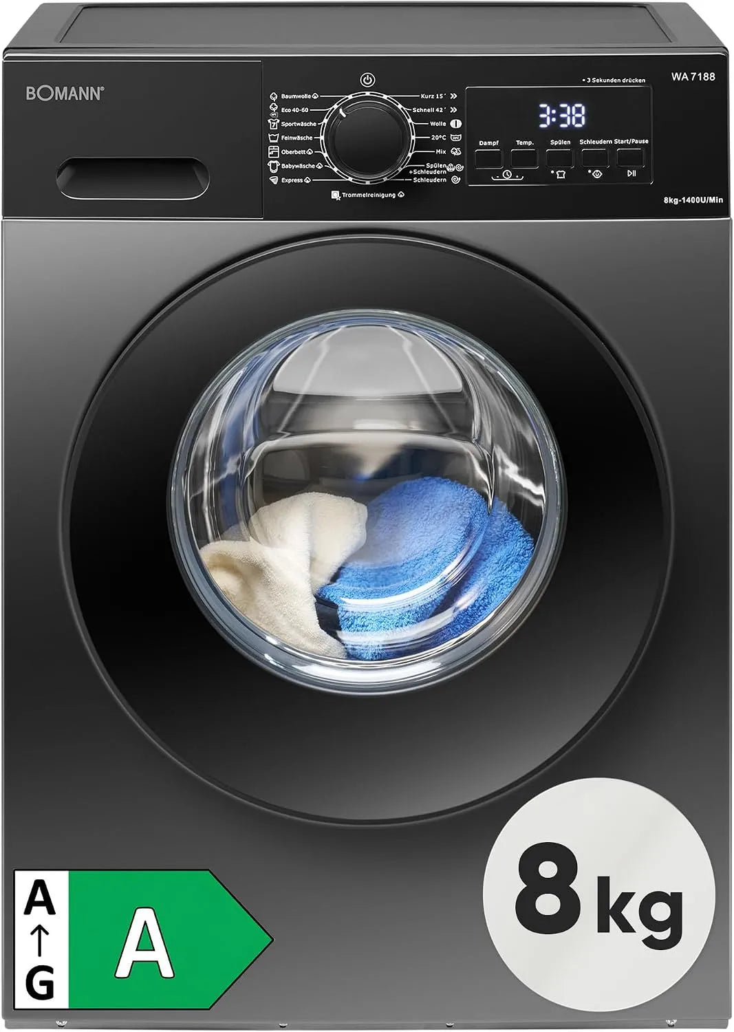 Bomann Waschmaschine, 8 kg, Bomann® Waschmaschine 8kg