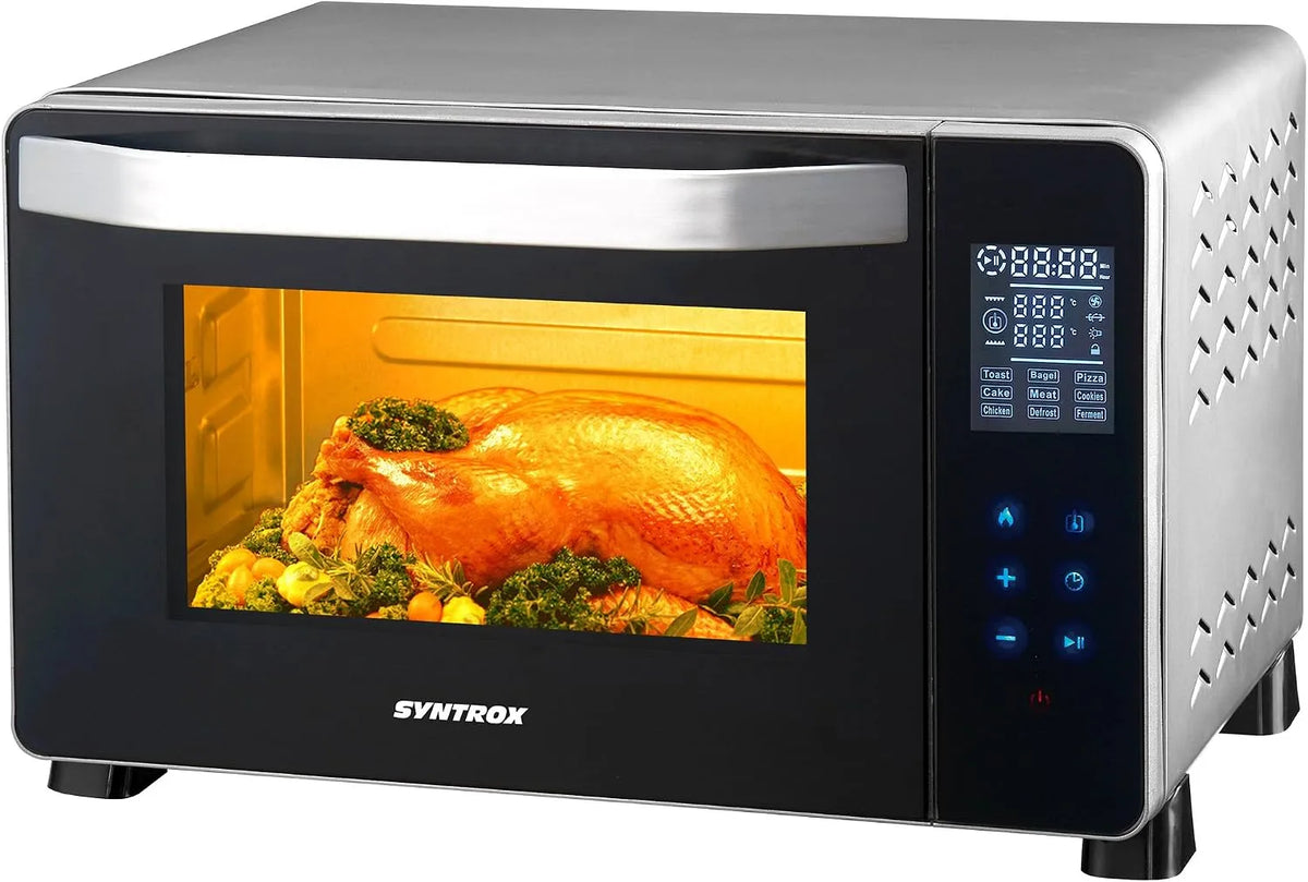 Elektrischer Pizzaofen BO-1500W-RO-25L, 25 L, 1500 W, Touch-Bedienung, Edelstahl