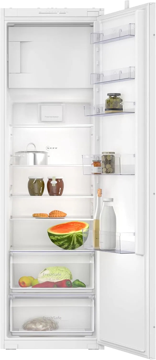 NEFF KI2821SE0 Kühl-Gefrierkombination, 280 L, 177, 5 x 56 cm, vollintegriert, Kühlschrank mit Gefrierfach, Nutzinhalt Kühlraum: 246 l, N 30