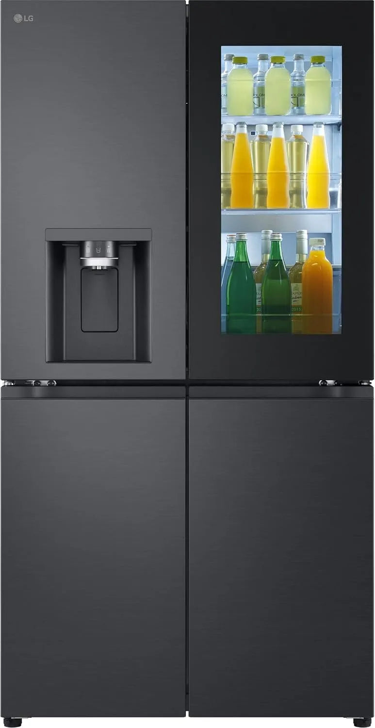 LG GMG960EVEE Kühlschrank, 638 L, Energieklasse E, No Frost, Gefrierfach, Silber, mit InstaView und Craft Ice, Eis- und Wasserspender