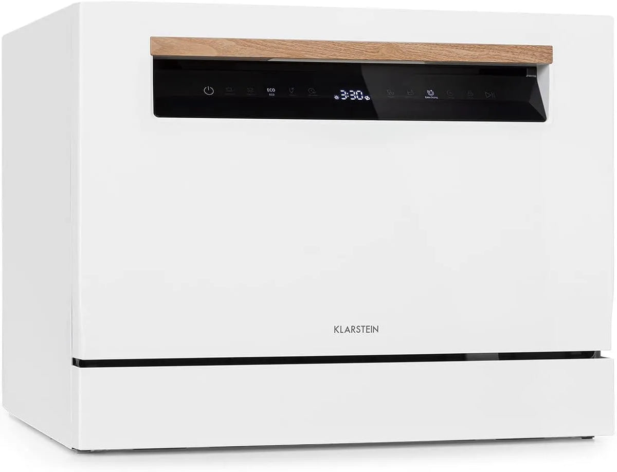 Klarstein Geschirrspüler, 5 L, 7 Programme, 49 dB, freistehend, Touch-Bedienung, Weiß, Leistung: 1380 Watt, 6 Standardgedecke, Wasserverbrauch: 6