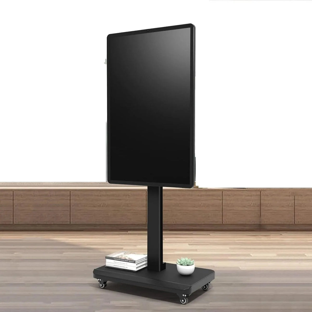 Smart TV, 65 Zoll, Fernseher, tragbar, LCD-Display, horizontal und vertikal drehbarer Displayständer, 100, LCD-TV-Aufhänger, Mobiler TV-Wagen auf