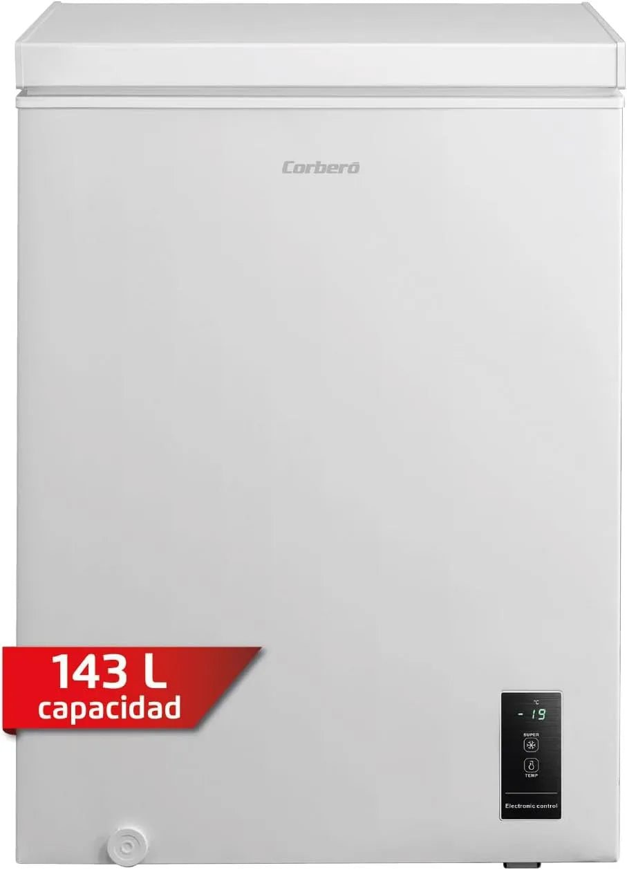 Gefrierschrank, 143 L, 37 dB, Corberó CCHM1506M, Gefrierfach, Tiefkühlschrank, Weiß, 1 flexibler Korb, Dual- und Super-Gefriersystem, 85 cm, statisch