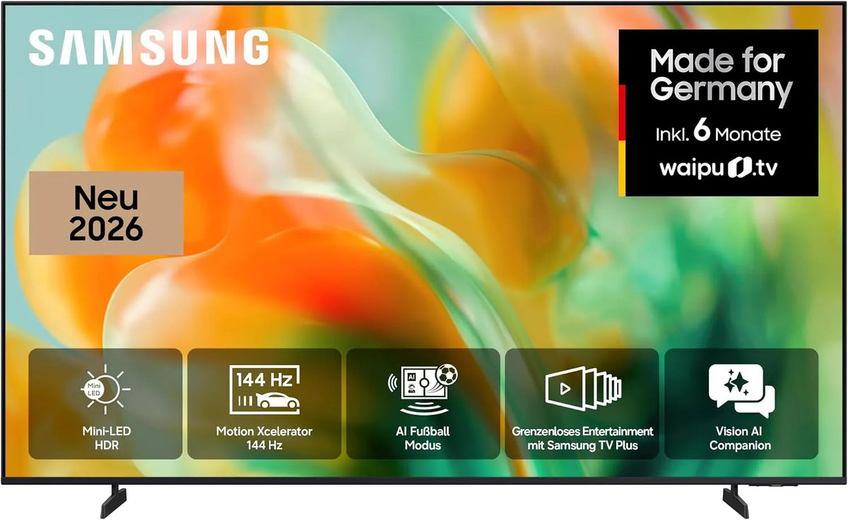 Samsung M80H Smart TV, 65 Zoll, 144 Hz, Fernseher, 4K UHD, HDR, 163 cm, Motion xcelerator 144Hz, AI Fußballmodus, Dynamik Sound Pack, AI Companion für