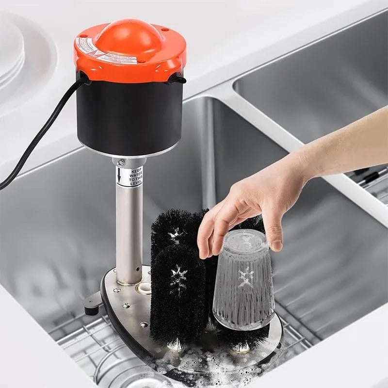 Produkt Weinglasreinigung, Elektrischer Tassenspüler, gewerbliche Maschine, elektrischer Gläserspüler, 5 Reinigungsbürsten, Foodservice
