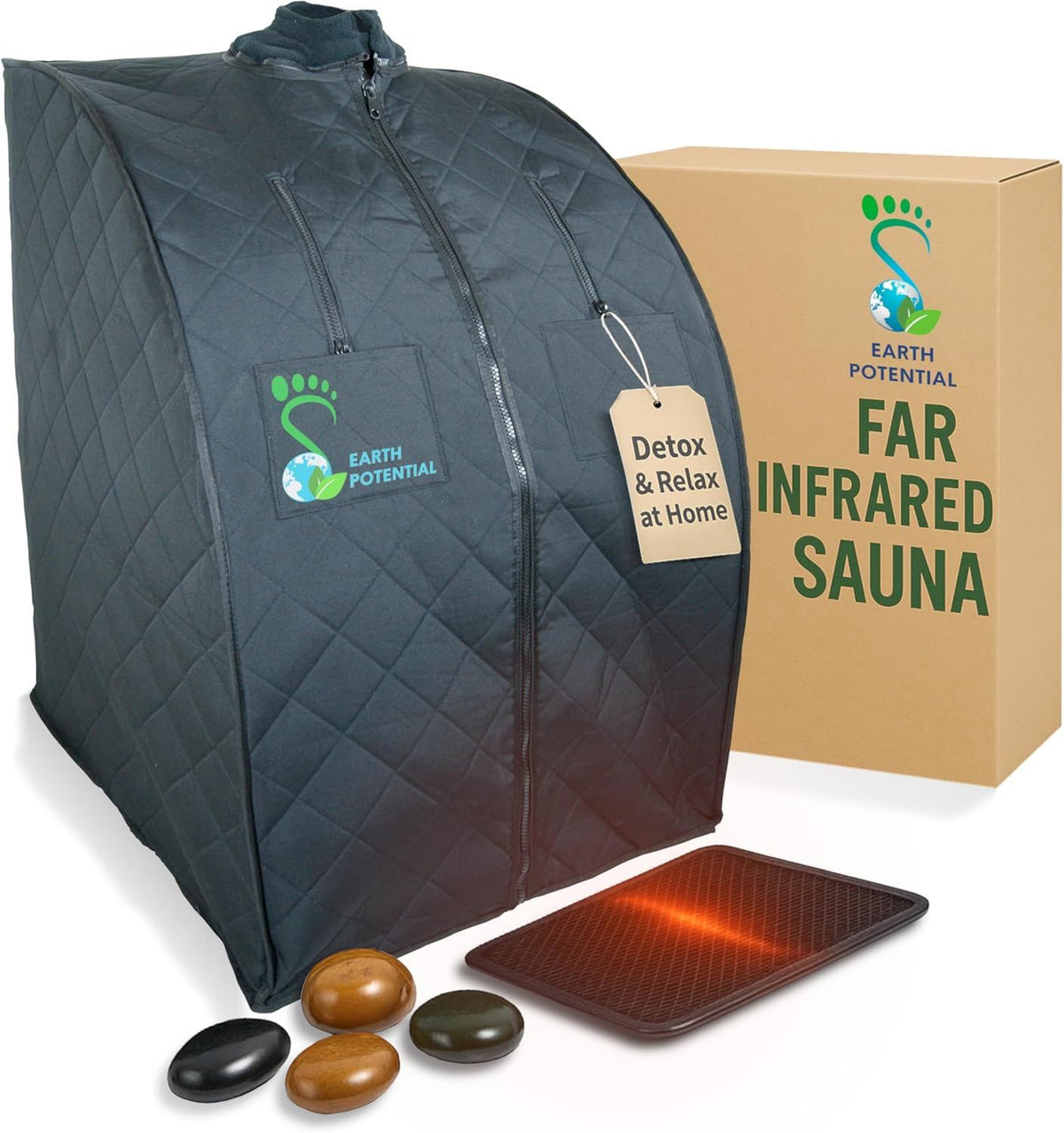 Tragbare Dampfsauna – Ferninfrarot, mit Timer, beheizt