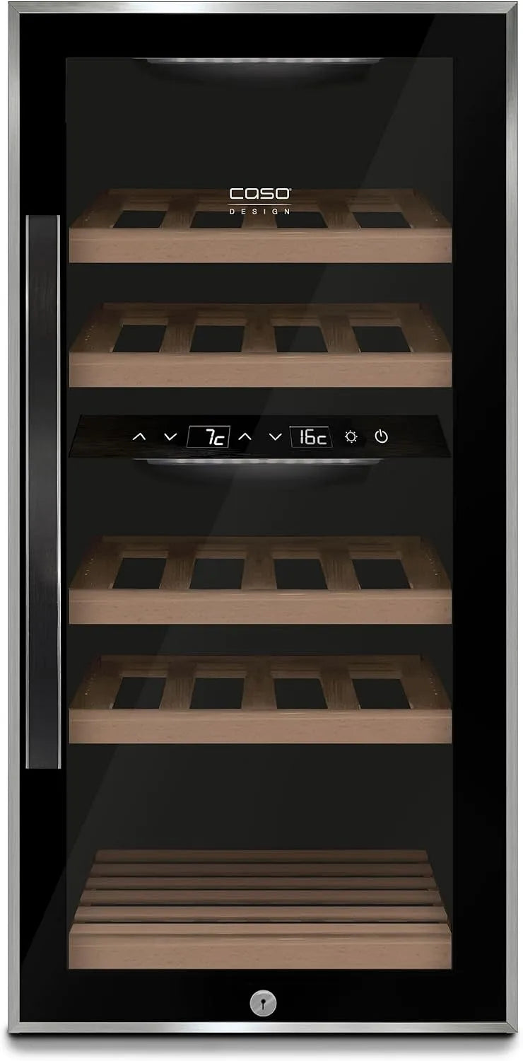 Caso Weinkühlschrank, Schwarz, WineClassic Black 24