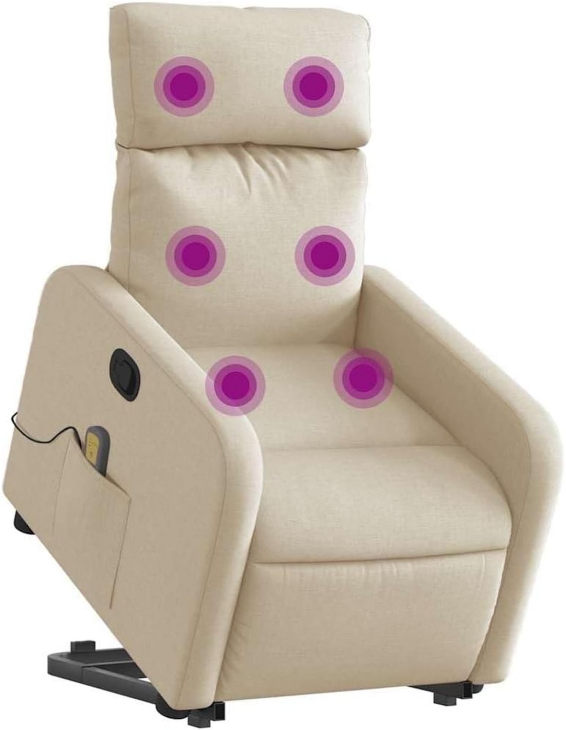 Massagesessel: mit Liegefunktion, beige, vidaXL
