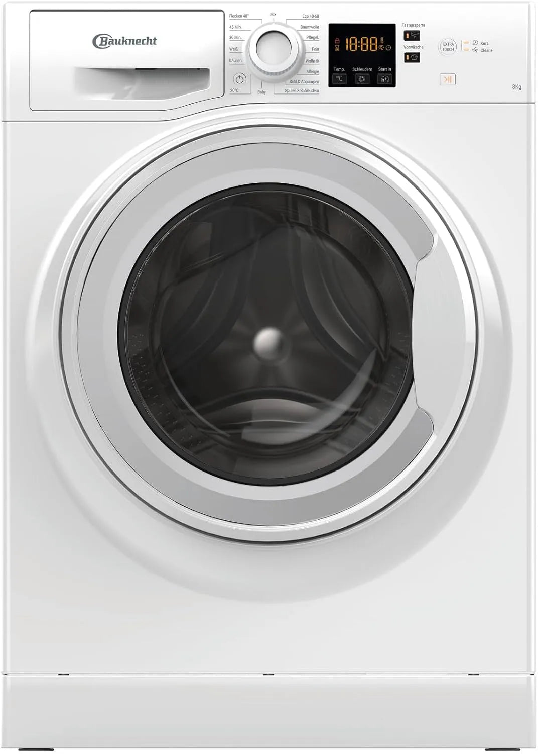 Bauknecht Frontlader, 8kg, Energieeffizienzklasse 45, Anti-Allergie-Programm, Wolleprogramm, Kurz Waschmaschine, 8 kg, Energieklasse A, Kurz 30
